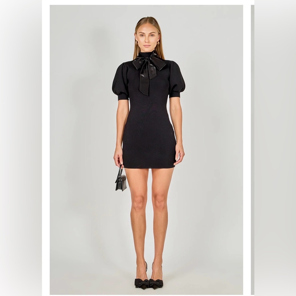 Endless Rose Bow tie Mini Dress Size S - Picture 5 of 13